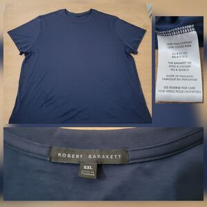 Robert Barakett Georgia Blue Night Size 5XL 100% Pima Cotton T-Shirt